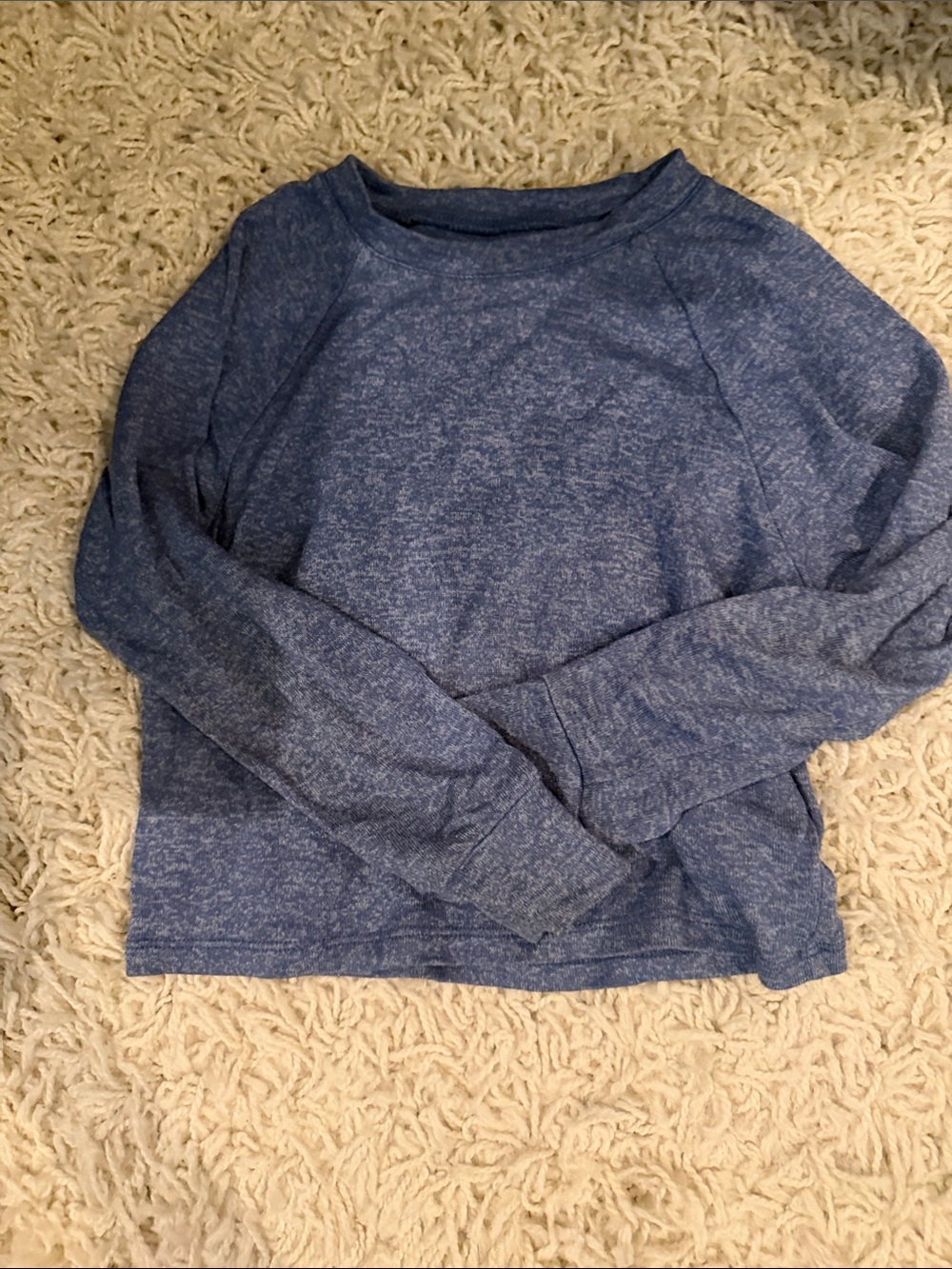 GAP Blue Heathered Crewneck Pullover